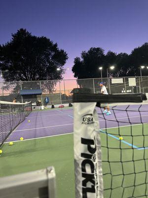 Sunset tennis anyone?