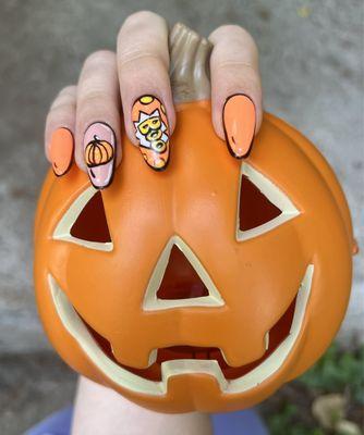 Seasons USA INC Small Light-Up Pumpkin I used as a prop for my nails!!