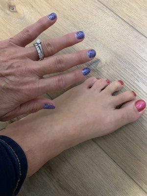 Gel nails and gel toe polish