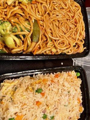 Fried rice and Lo mein