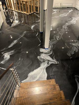 Basement -Marble design metallic
Epoxy