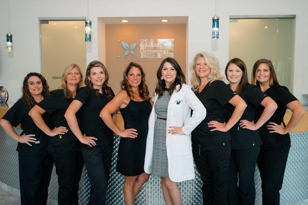 Staff of Columbia Dermatology, under the direction of Dr. Jessica R. Burgy