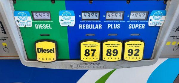 Da gas prices as of October 3, 2024