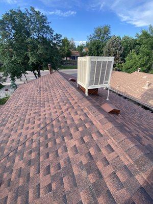 New roof with swamp cooler