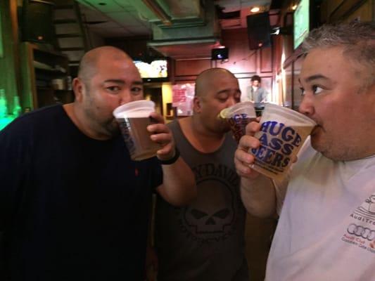 The big boys with their huge ass beers...