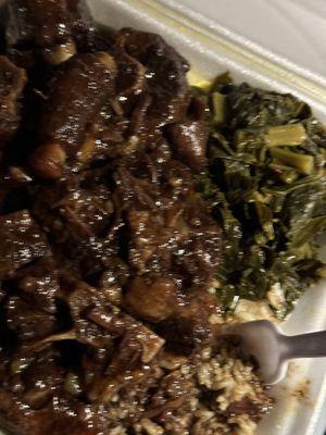 Ox tails and collards