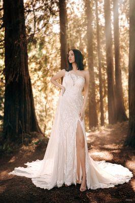 Pocahontas inspired gown from Allure Bridal's Disney Fairy Tale Wedding collection