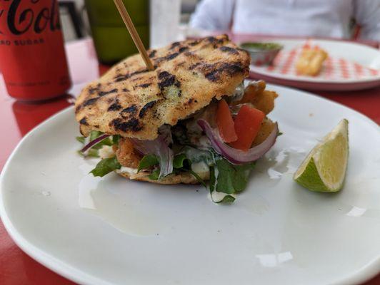 Tamara's Wild Shrimp Arepa