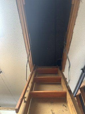 Broken attic ladder