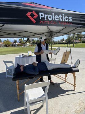 On site Physical Therapy Services for Pencils for Kids Charity Golf Event