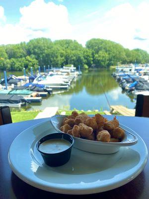 Cheese curds with Siracha ranch