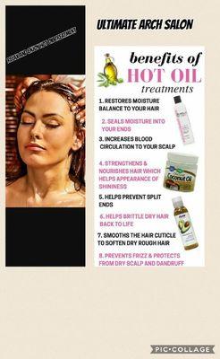 Hot oil treatmentfor hair massage....