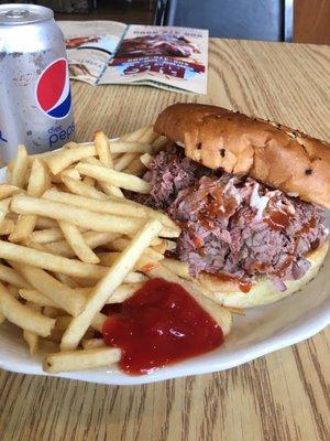 Roast beef special... fries ,drink, Roast beef sandwich