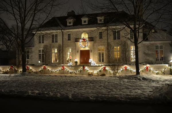 Holiday lighting Winnetka, IL.