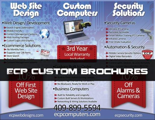 Custom Brochures, Signs, Business Cards