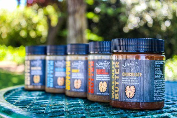 The Nutty Gourmet Walnut Butter line up