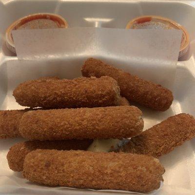 Mozzarella sticks.