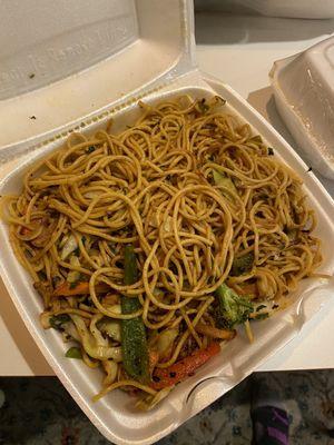 Chow mien lots of noodles!