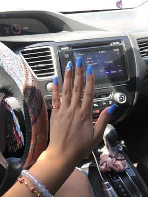 Blue set of nails