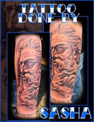 Sweet Poseidon Tattoo Done By Sasha