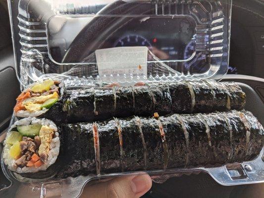 One bulgogi gimbap order