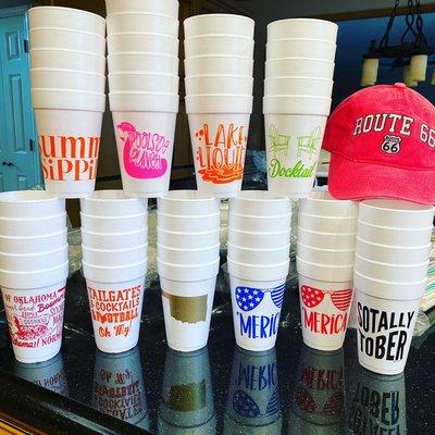 Party supplies - fun drink cups for the lake, pool, neighborhood party,.... At Peake Photos - (market and mercantile) @peakephotos