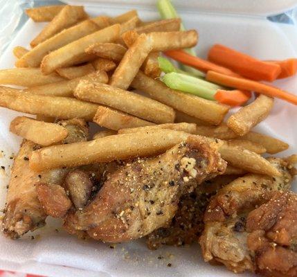 Wings and fries