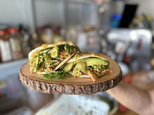 GORDITAS... are thick corn dough patties, cooked until crispy, then split open and filled with meats, cheese, beans, and vegetables.