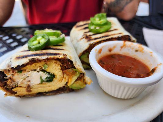 Huevos Ranchero burrito