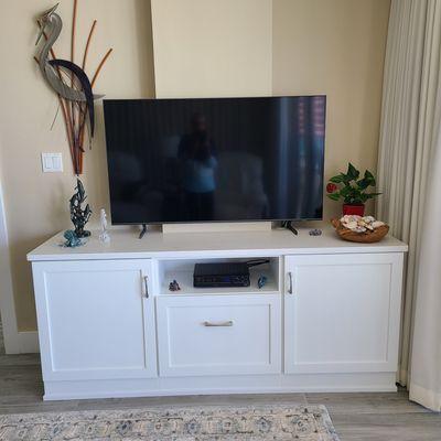 Built in TV cabinet.