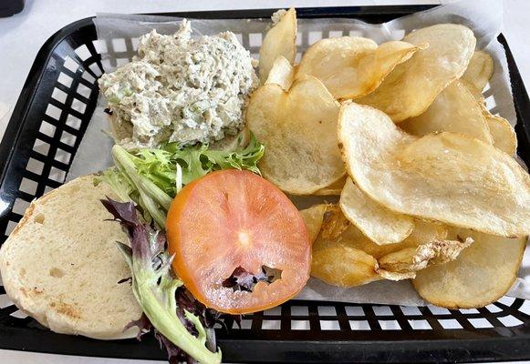 Chicken Salad Sandwich with housemade chips $8.95