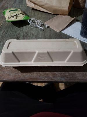 Container for the sandwhich. Nice and hot.