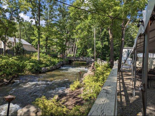 Raging rapids off the back deck