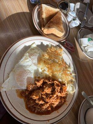 Adobada and eggs