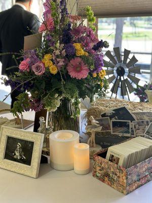 Entry table floral display