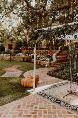 Rug rental for a wedding celebration