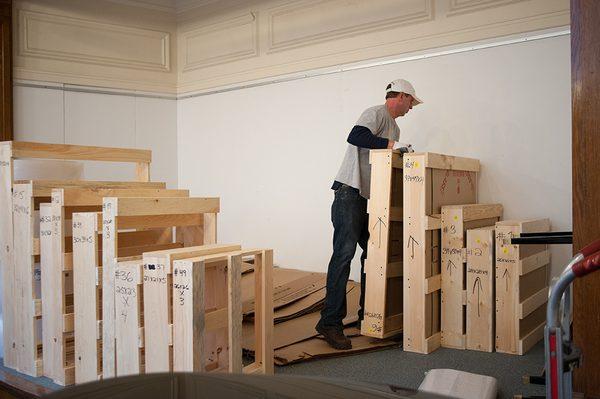 Custom-built crates for valuable art and  historic artifacts.