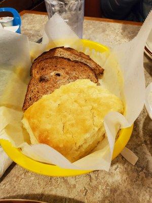 Biscuit and wheat toast