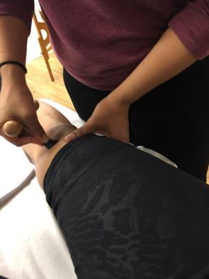 Sport massage techniques  for injury to knee