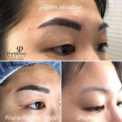 Microblading with shading