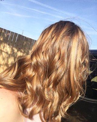 Blonde balayage. I asked for a very natural look, and got exactly what I wanted!