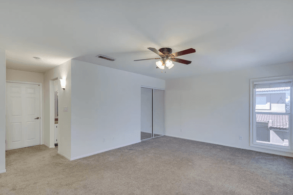 Closet on the outside of bathroom that shower was going to extend into