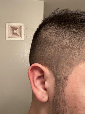 No side burns blended