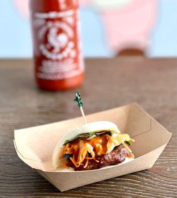 Grilled Pork sausage bao