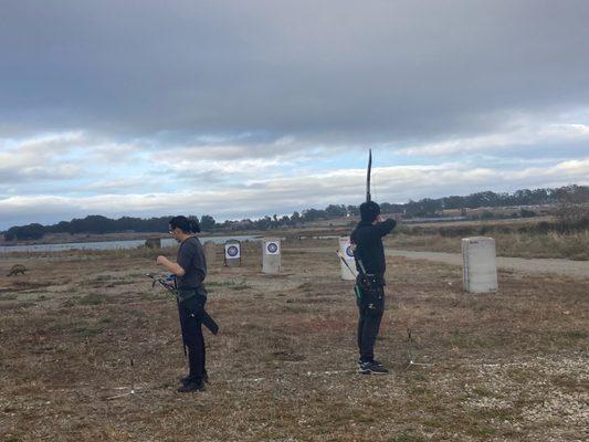 Archery range. 10-60 yard targets