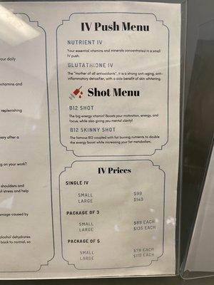 IV menu