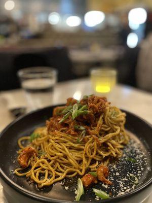 Garlic noodles w butter crawfish ($24)- star of the night! comforting, flavorful, memorable, it's the signature dish for a reason!!