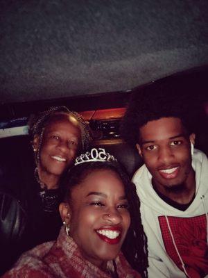 Me, mom's and Paul in the limo