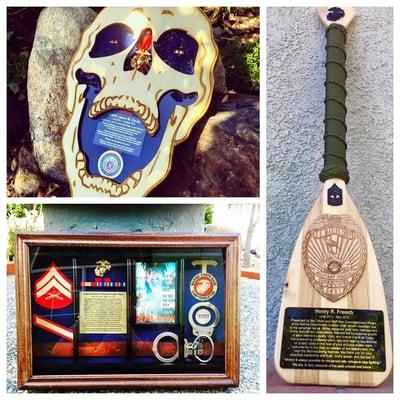 we offer a variety of military awards and gifts. paddles, plaques and more! any thing is possible!