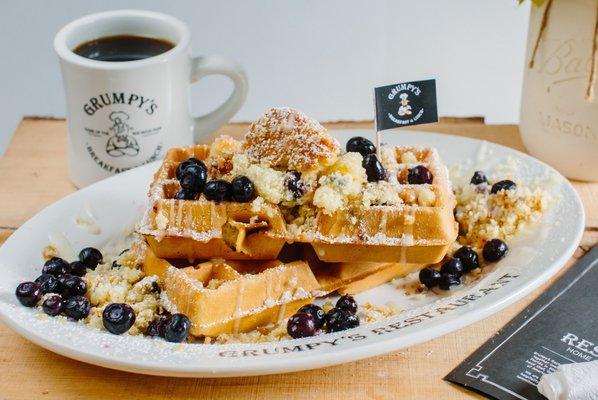 Grumpy's Blueberry Muffin Waffle!